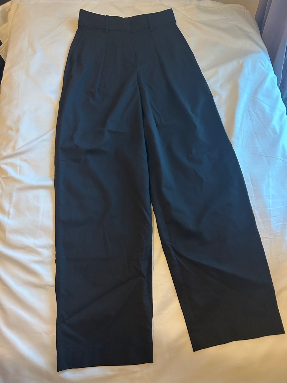 Black Wide-Leg Dress Pants